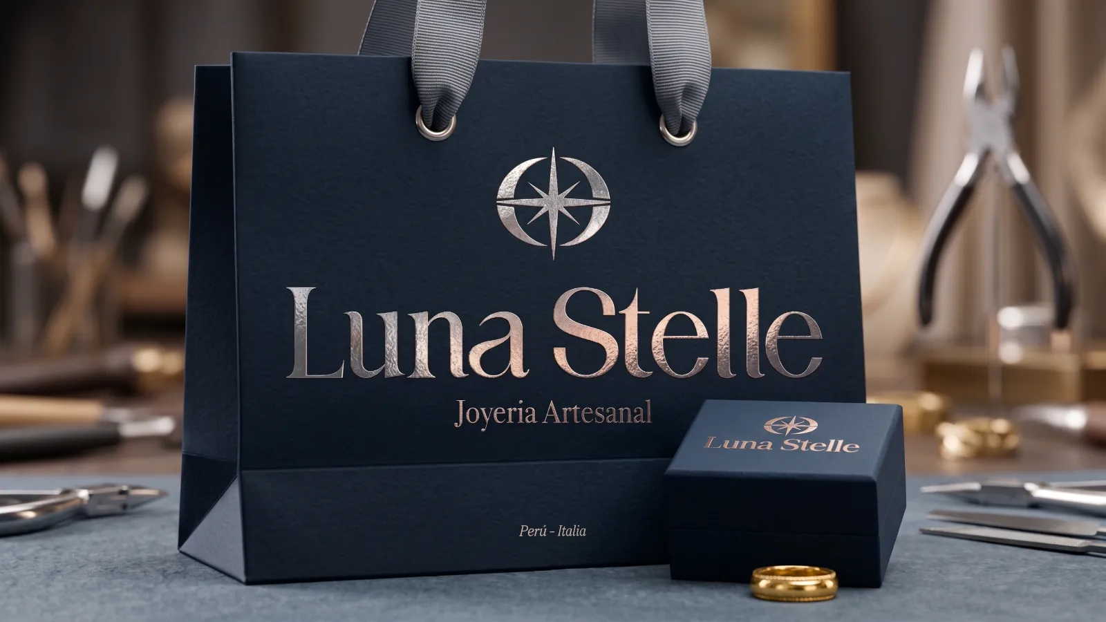 Bolsa y estuche de regalo Luna Stelle