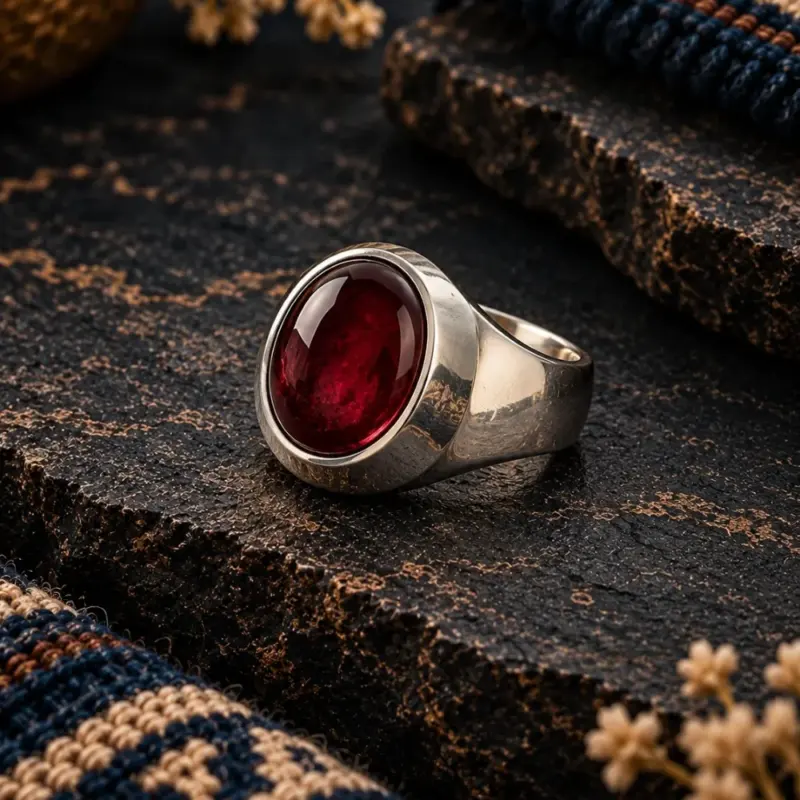 Anillo Rubí Ovalado