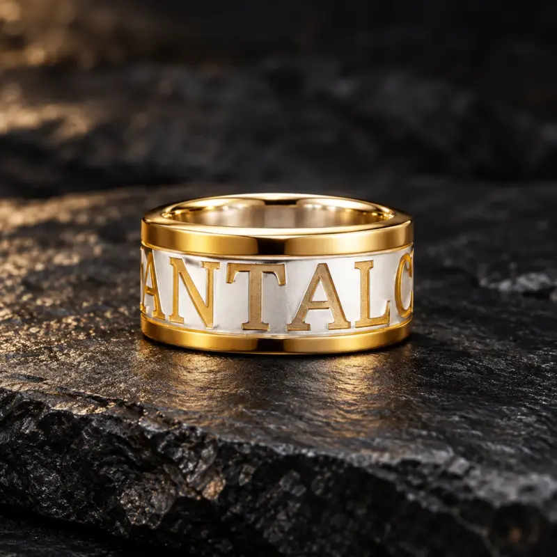 Anillo Banda con Letras Personalizado