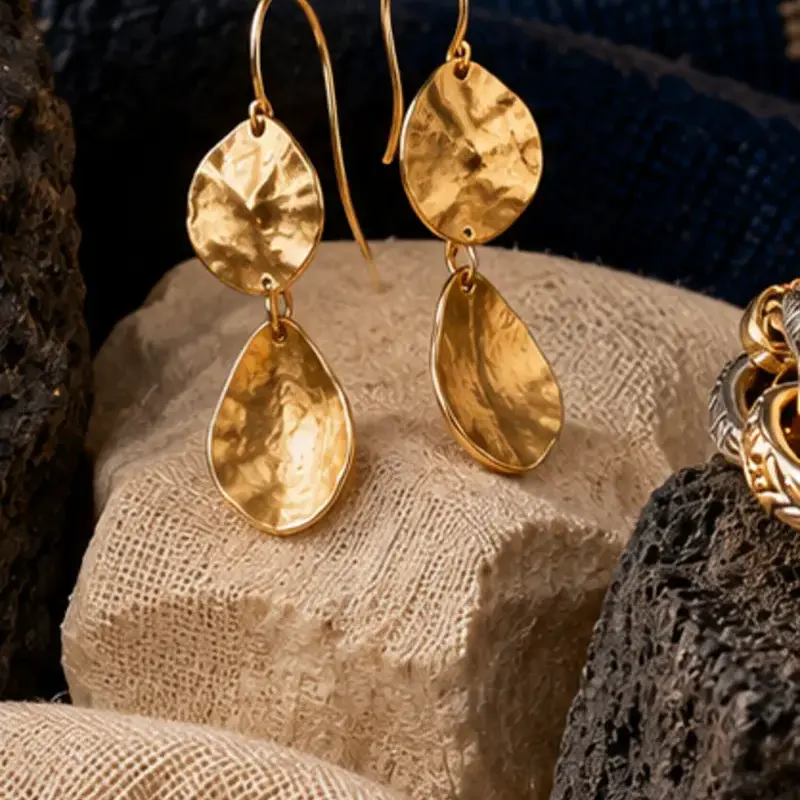 Aretes Hoja Dorada