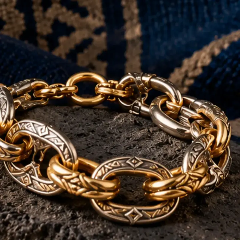 Puñera Eslabones Dorados